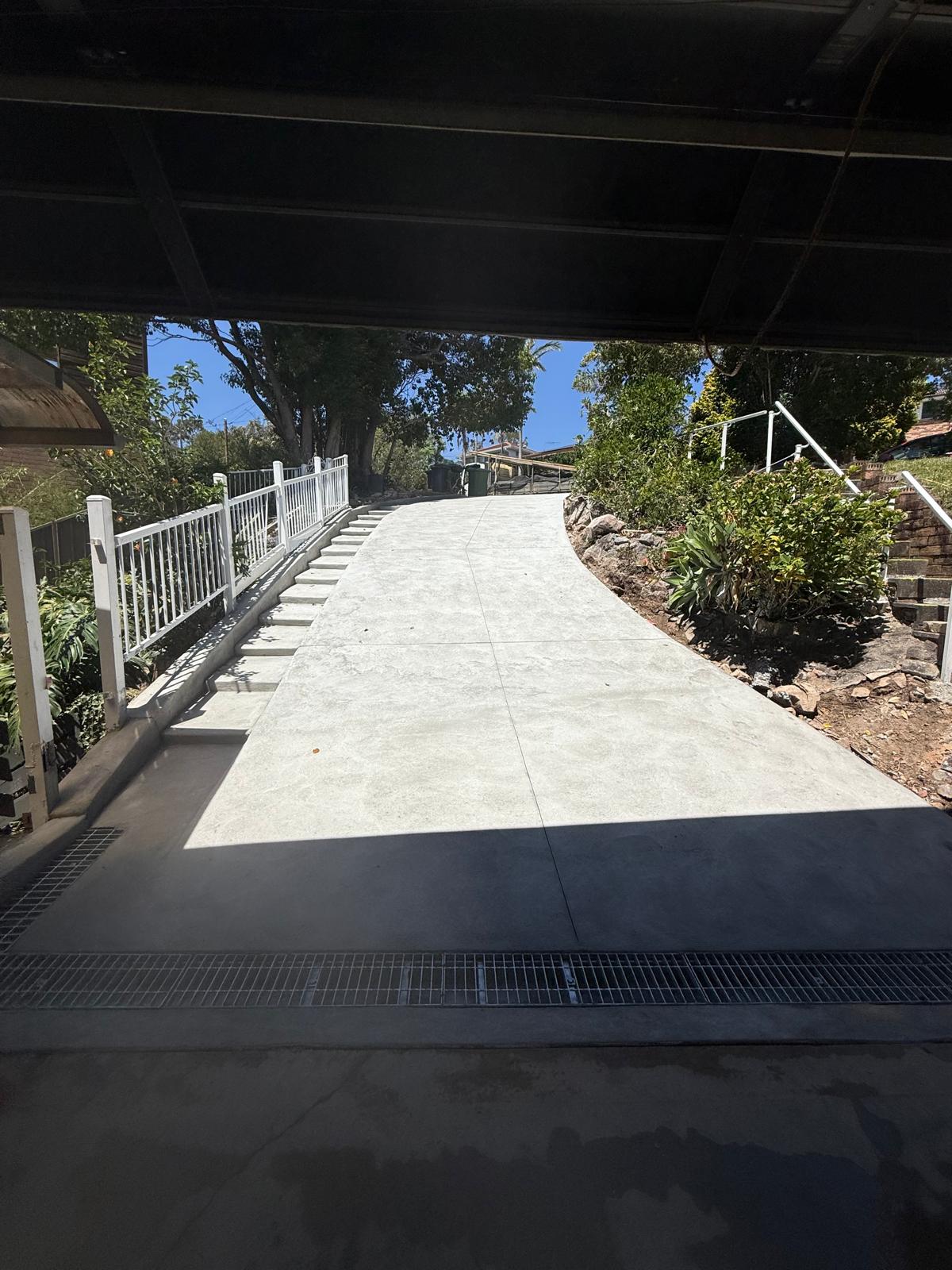 Concrete driveway with steps Killara