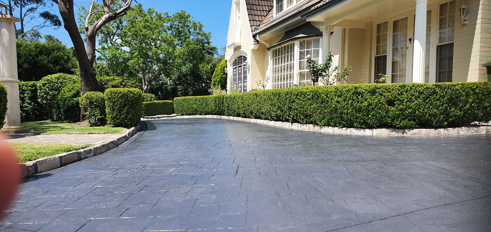 Stamped concrete driveway Killara