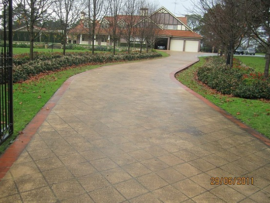Stencil Concrete Before